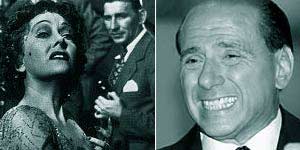 Gloria Swanson (Norma Desmond) e Silvio Berlusconi