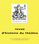 La copertina della Revue d’histoire du thétre