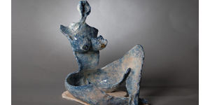 Monica Rogledi, La scandalosa azzurra, 2005. Capezzolo in foglia d'oro 22 carati.