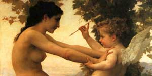 da "Jeune fille repoussant l'Amour (W. A. Bougereau, 1880)