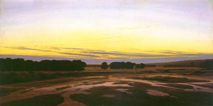 Caspar David Friedrich, "La grande riserva", 1832, olio su tela; Dresda, Staatliche Kunstsammlungen Gem&auml;ldegalerie