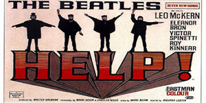 La locandina inglese del film "Help" di Richard Lester, 1965