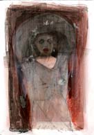 Bozzetto inedito per un costume di scena realizzato da Domenico Franchi