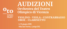 Audizioni per l�Orchestra del Teatro Olimpico di Vicenza