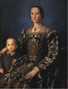 Bronzino, Eleonora di Toledo col figlio Giovanni, 1545, olio su tavola, Firenze, Galleria degli Uffizi