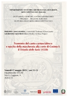 Tramonto del canto carnascialesco e nascita della mascherata alla corte di Cosimo I