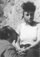 Con Roberto Rossellini sul set di ''L'amore'' 