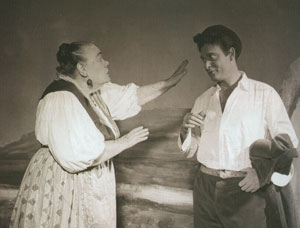 Rosina Anselmi e Turi Ferro in <i>Liol&agrave;</i> di Luigi Pirandello (1959)
