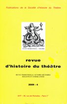 R&eacute;vue d�Histoire du Th&eacute;&acirc;tre