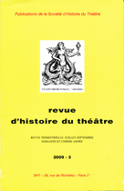 Revue dHistoire du Théâtre, n.3, 2009
