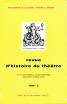 Revue d�Histoire du Th&eacute;&acirc;tre, n.3, 2009