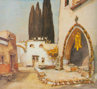 Cavalleria rusticana, bozzetto di Otto M&uuml;ller-Godesberg, Coblenza, 1923