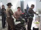 Matthew Barney (a sin. di spalle) e Peter Strietmann (alla camera) 