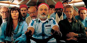 Bill Murray e il cast di "The life aquatic with Steve Zissou"