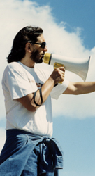 Daniele Vicari sul set
