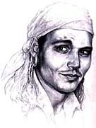 Disegno - caricatura di Johnny Depp