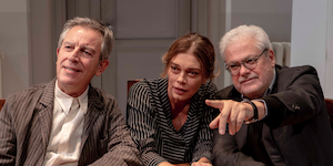 foto delle prove con C. Rosi, G. Imparato e il regista R. And&ograve;