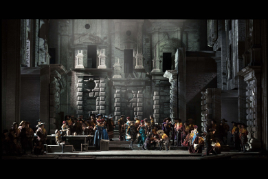Ernani. Un momento della messiscena.